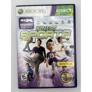 Kinect Sports Xbox 360 Video Game in Original Case 2010 Untested Sold As Is